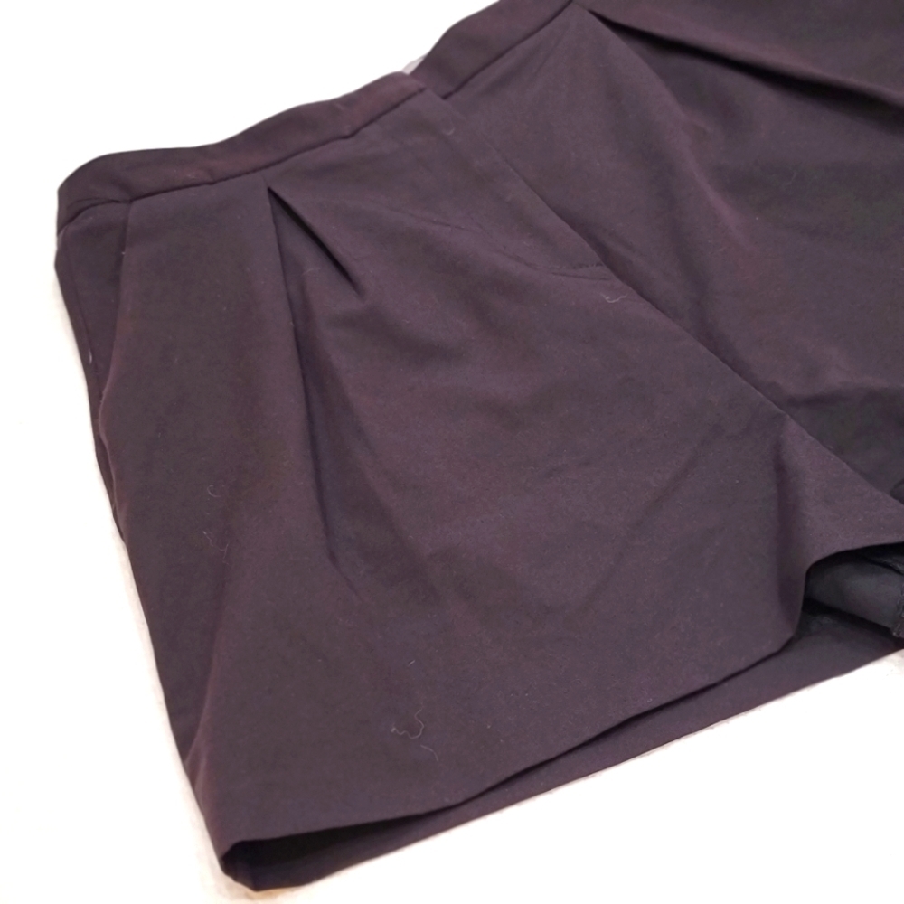 ASOS‎ pleated highrise flowy black shorts